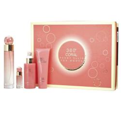 GIFT/SET CORAL PERRY ELLIS 4 PCS. INCLUDES 3.4 FL Perfume By PERRY ELLIS For WOMEN