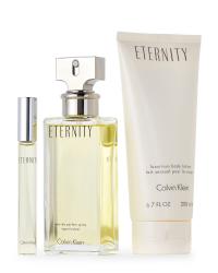 GIFT/SET ETERNITY 3PCS. INCLUDES 3.3 FL Perfume By CALVIN KLEIN For WOMEN