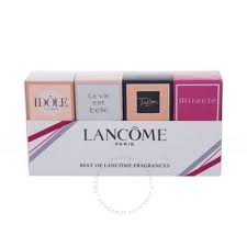 GIFT/SET LANCOME 4 PCS.  TRESOR 7.5ML EDP + IDOLE 5ML EDP + LA VIE EST BELLE 4ML EDP + MIRACLE 5ML EDP (INDIVIDUALLY BOXED) FOR WOMEN. DESIGNER:LANCOM Perfume By LANCOME For WOMEN