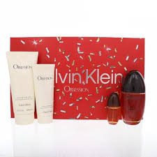 GIFT/SET OBSESSION 4 PCS.(3.3 EDP SPRAY +.6. Perfume By CALVIN KLEIN For WOMEN