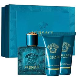 GIFT/SET VERSACE EROS 3PCS 1.7 FL Perfume By VERSACE For MEN