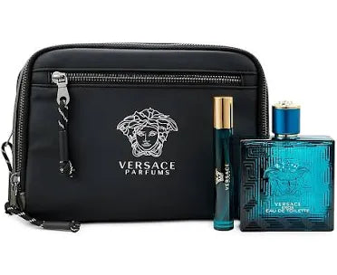 VERSACE EROS 3.4 OZ+MINI+BAG MEN SET