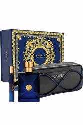 GIFT/SET DYLAN BLUE 3 PCS.  3.4 FL Perfume By VERSACE For MEN