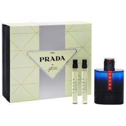 PRADA LUNA ROSSA OCEAN 3 PCS.SET : 3.4 EDT+ Perfume By PRADA For MEN